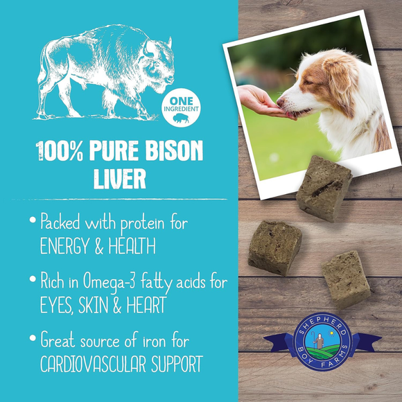 Shepherd Boy Farms Freeze Dried Bison Liver Treats for Dogs & Cats - Dog & Cat Treats 7