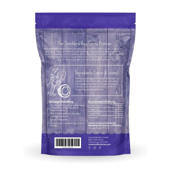 Shepherd Boy Farms Freeze Dried Lobster & Coconut Treats for Dogs & Cats - Dog & Cat Treats 7