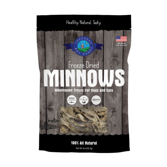 Shepherd Boy Farms Freeze Dried Minnows Treats for Dogs & Cats - 2 oz - Dog & Cat Treats 1