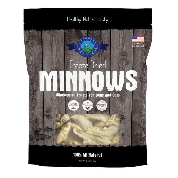 Shepherd Boy Farms Freeze Dried Minnows Treats for Dogs & Cats - 5 oz - Dog & Cat Treats 4