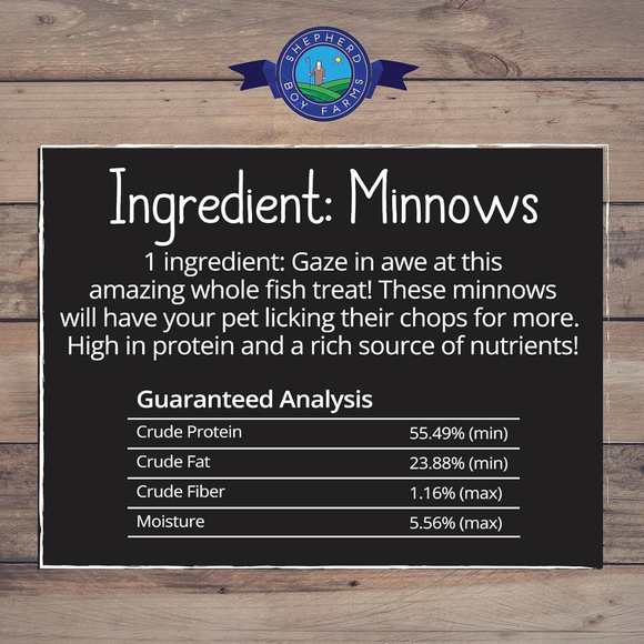 Shepherd Boy Farms Freeze Dried Minnows Treats for Dogs & Cats - Dog & Cat Treats 7