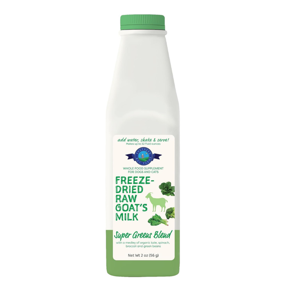 Shepherd Boy Farms Freeze Dried Raw Goat’s Milk - Super Greens Blend / Makes 32 oz - Freeze-Dried Cat Food 20