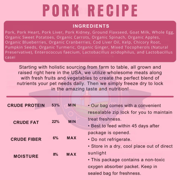 Shepherd Boy Farms Pork Recipe Freeze Dried Dog Food - Freeze-Dried Dog Food 6