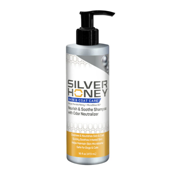 Silver Honey Skin & Coat Care Shampoo with Odor Neutralizer for Dogs & Cats (16 oz) - Shampoos & Conditioners 1