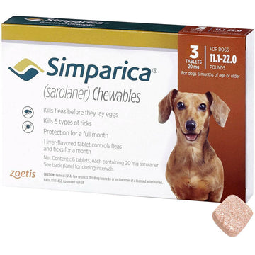Simparica Chewable Tablets for Small Dogs 11.1-22 lbs