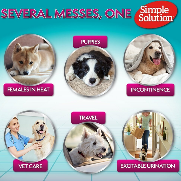 Simple Solution Disposable Female Dog Diapers (12 pack) - Dog Diapers 17