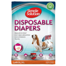 Simple Solution Disposable Female Dog Diapers (12 pack) - Large/X-Large (18-27’’ waist) - Dog Diapers 10