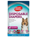 Simple Solution Disposable Female Dog Diapers (12 pack) - Medium (15-23’’ waist) - Dog Diapers 11