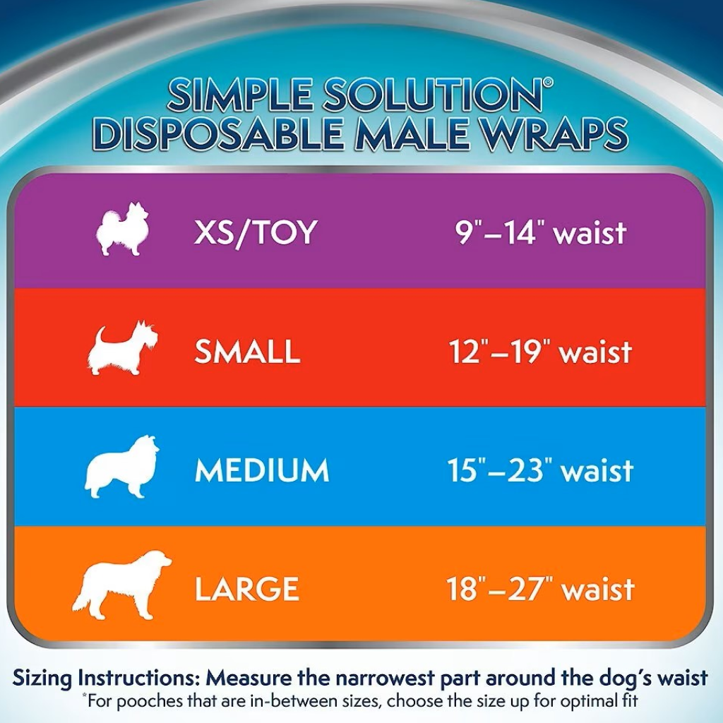 Simple Solution Disposable Male Dog Wraps