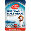 Simple Solution Disposable Male Dog Wraps (12 pack) - Small (12-19’’ waist) - Dog Diapers 10