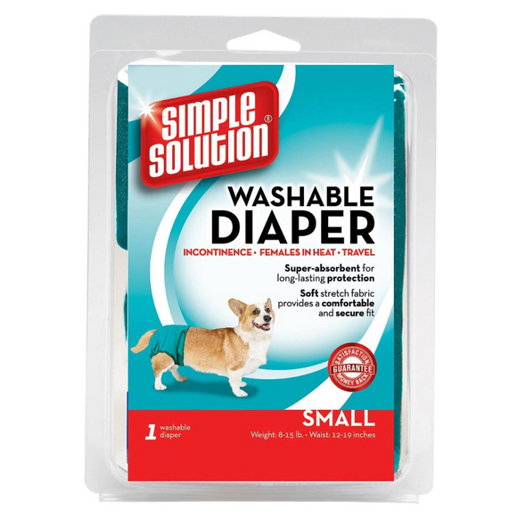 Simple Solution Washable Female Dog Diaper - Small (12-19’’ waist) - Dog Diapers 9