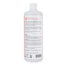Bottle with a label on a white background