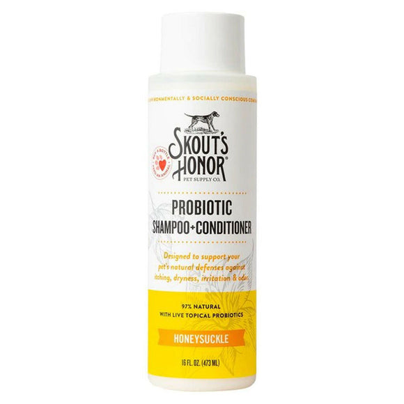 Skout's Honor Probiotic Shampoo & Conditioner for Dogs, Honeysuckle (16 oz)