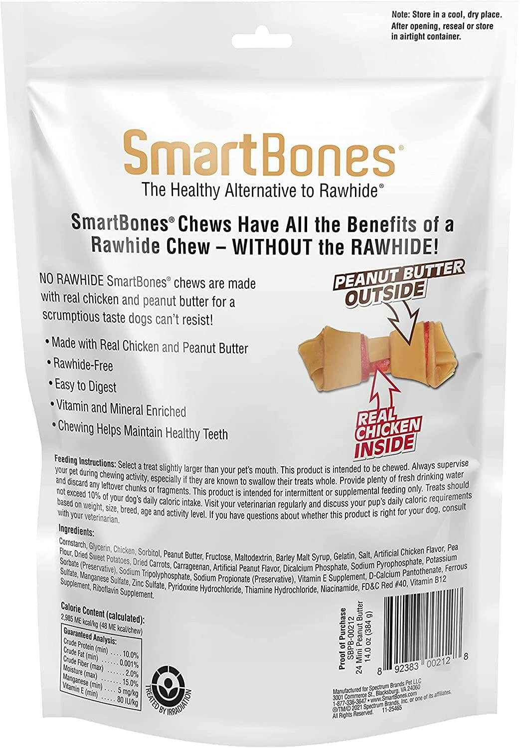 Smartbones Logo SmartBones Peanut Butter Chew Bones (24 mini bones)