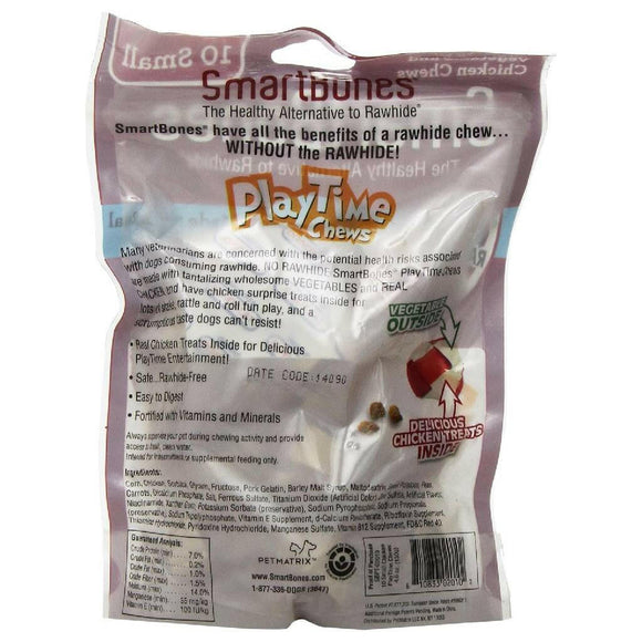 SmartBones PlayTime Chews Chicken Dog Treats (10 small treats)
