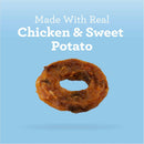 These soy free dog treats are made with real chicken and sweet potato