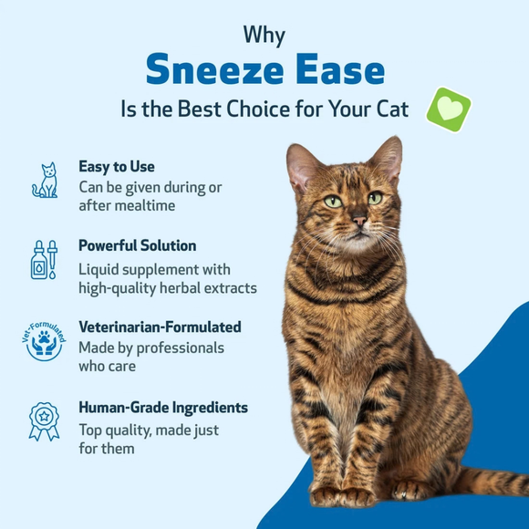 Sneeze Ease - Occasional Seasonal Allergy Support for Cats - Cat Supplements & Vitamins 8