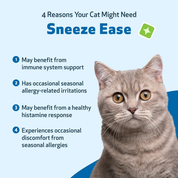 Sneeze Ease - Occasional Seasonal Allergy Support for Cats - Cat Supplements & Vitamins 11