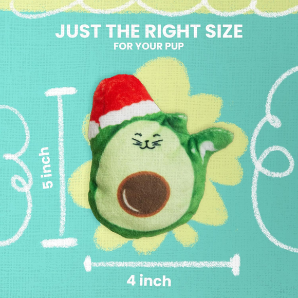 SnugArooz Avocato with Santa Hat w/ Catnip Cat Toy - Cat Toys 5