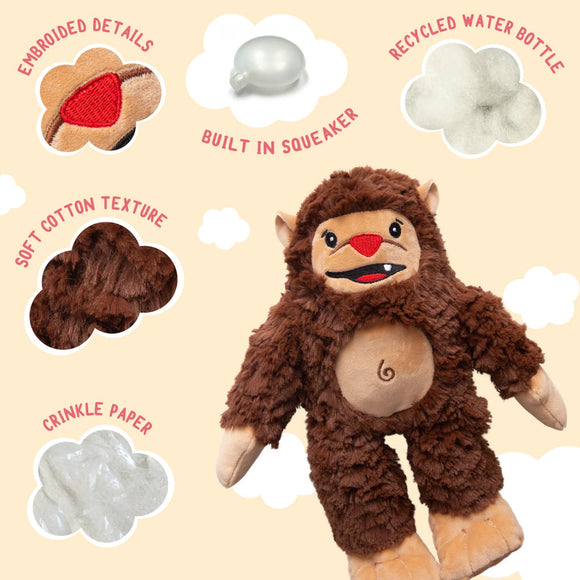 Snugarooz Billy the Big Foot Plush Dog Toy