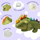 Snugarooz Drowsy Dragon Green Crinkle & Squeak Dog Toy (14")