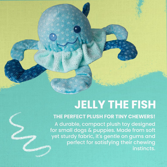SnugArooz Jelly The Fish Plush Squeaker & Crinkle Dog Toy - Dog Toys 4