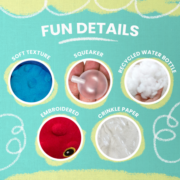 SnugArooz Lil Ocean Buddies Plush Dog Toys Pack of 3 - Dog Toys 7