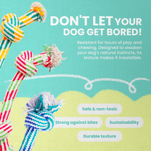 SnugArooz Puppy Fun Rope Dog Toy Assorted Colors 7’’ - Dog Toy 2