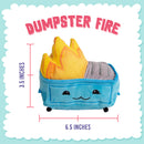 Snugarooz Small Dumpster Fire Plush Dog Toy - Blue