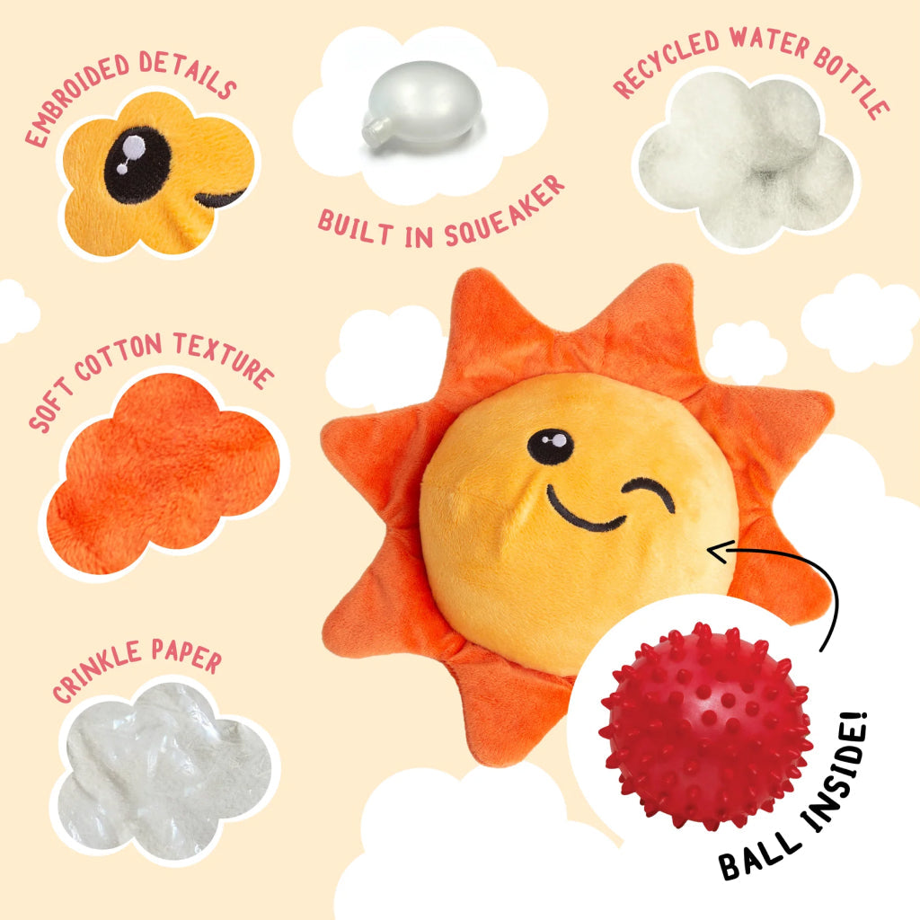 Snugarooz Sweet Sunshine 2-in-1 Plush Dog Toy with Hidden