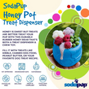 SodaPup Honey Pot Pup-X Durable Rubber Treat Dispenser Toy - Treat Dispensers Chew Toys 3