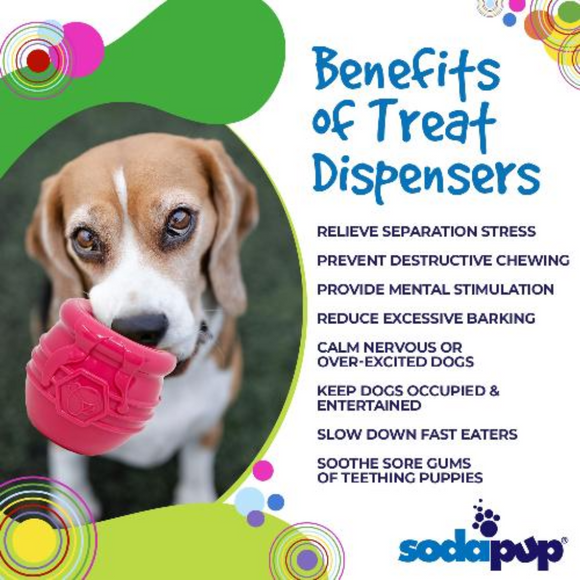 SodaPup Honey Pot Pup-X Durable Rubber Treat Dispenser Toy - Treat Dispensers Chew Toys 4