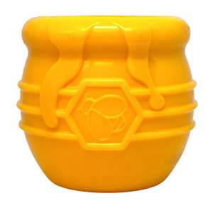 SodaPup Honey Pot Pup-X Durable Rubber Treat Dispenser Toy - Yellow / Large - Treat Dispensers Chew Toys 1
