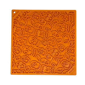 SodaPup TPE Emat Zombie Orange Lick Mat - Dog Toy 1