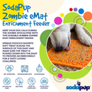 SodaPup TPE Emat Zombie Orange Lick Mat - Dog Toy 4