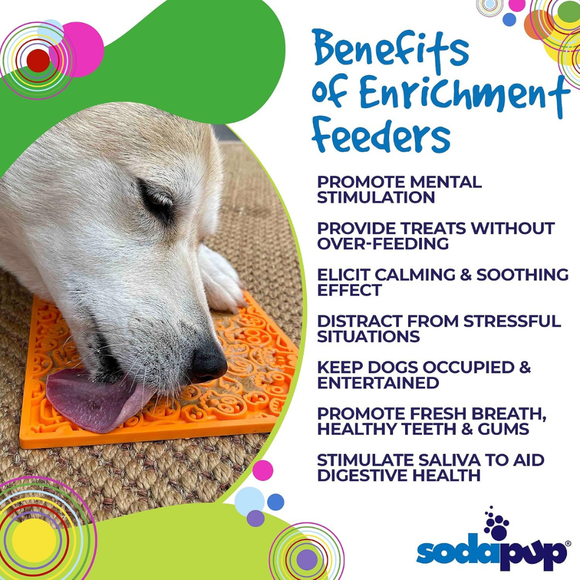 SodaPup TPE Emat Zombie Orange Lick Mat - Dog Toy 3