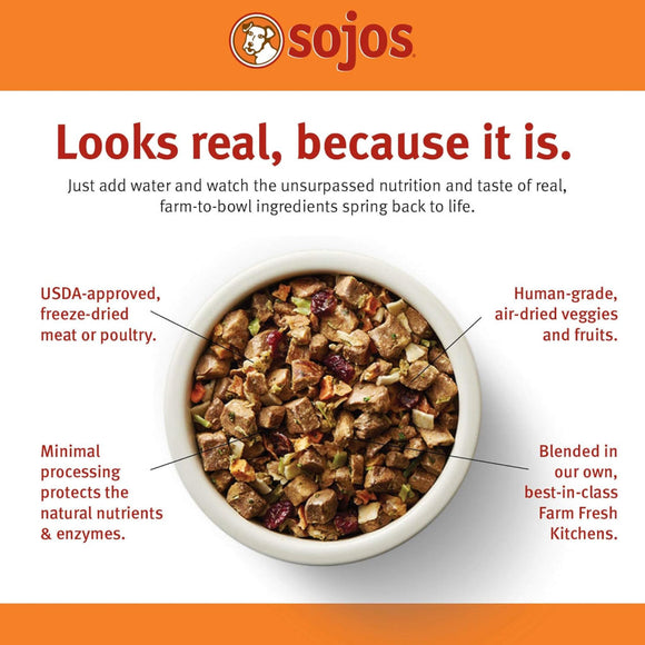 Sojos Complete Lamb Recipe Freeze-Dried Adult Food For Dog