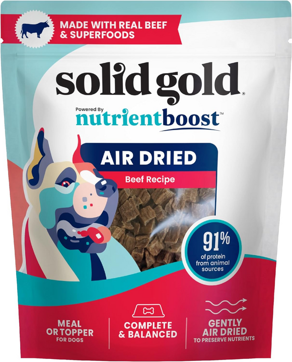 Solid Gold Complete & Balanced Air-Dried Beef Recipe Meal Topper for Dogs - 1 lb - Dog Food Toppers 8