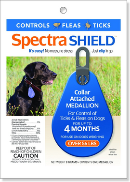 Spectra Shield Flea & Tick Collar Medallion for Dogs - Dogs Over 56 lbs - Pet Flea & Tick Control 1