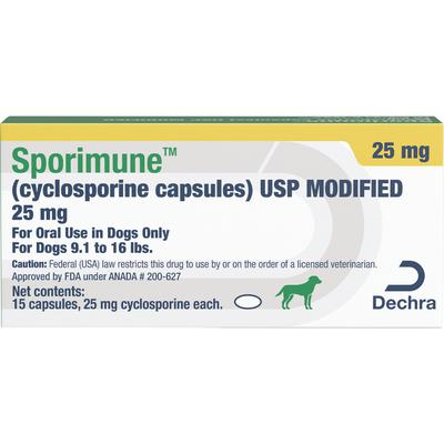 Sporimune (Cyclosporine) USP Modified 25mg (15 capsules) - 1