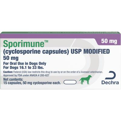 Sporimune (Cyclosporine) USP Modified 50mg (15 capsules) - Dog Allergy Medications & Antihistamines 1