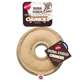 Spot Dura-Fused Chunkies Leather Ring Chew Toy For Dogs
