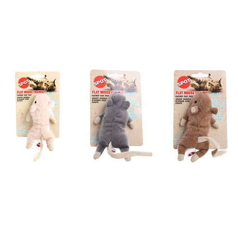 Spot Flat Mouse Frankie with Nip Catnip Toy Assorted Colors - Cat Toys 6