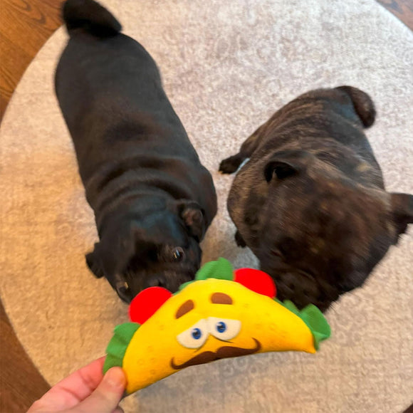 Spot Fun Food Plush Dog Toy Taco Multi-Color, Small