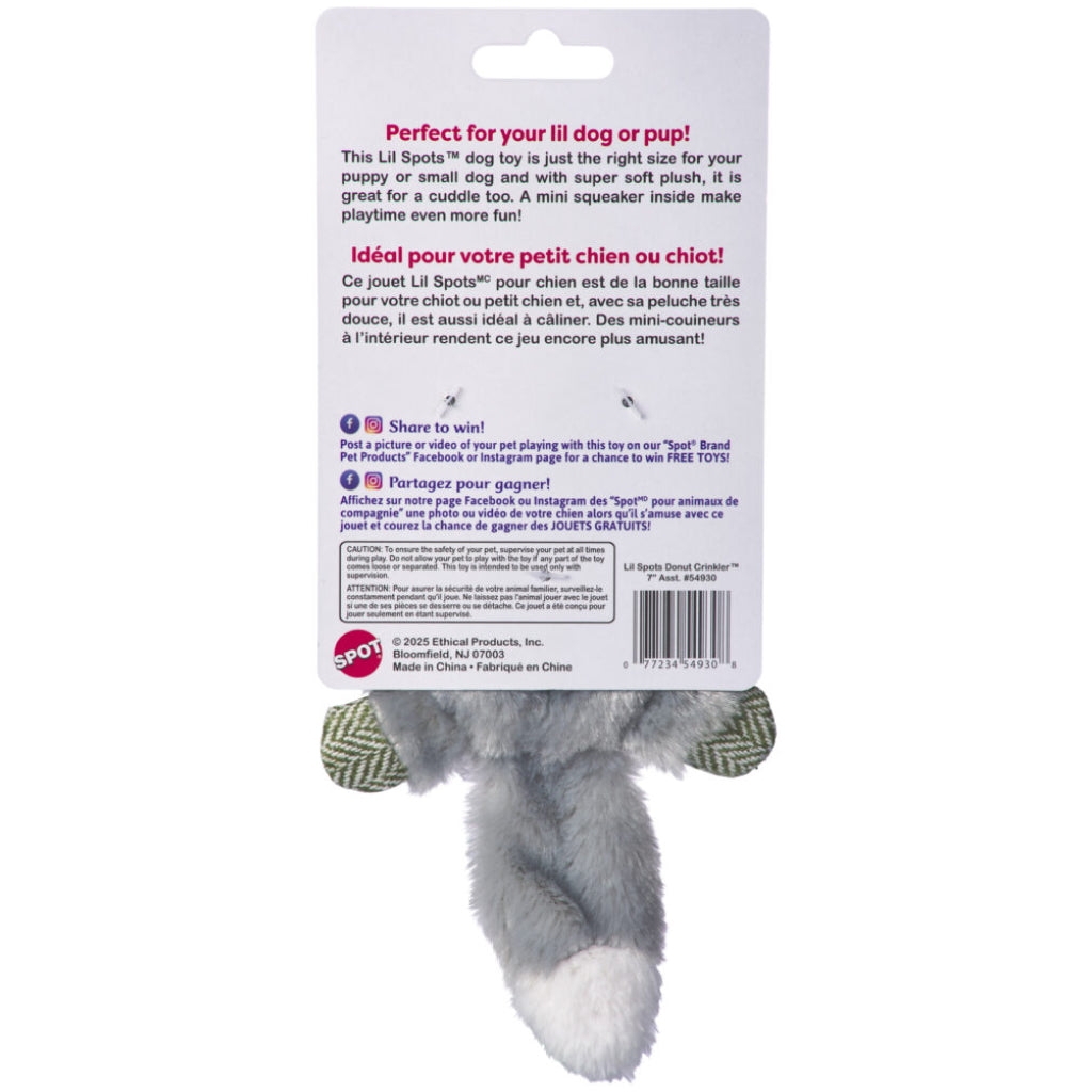Spot Lil Spots Donut Crinklers Dog Toy 7