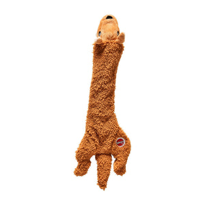 Brown dog toy shaped like a fish on a white background
