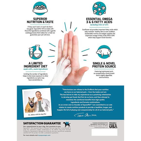 SquarePet VFS Skin & Digestive Support Dry Dog Food - Dog Food 5