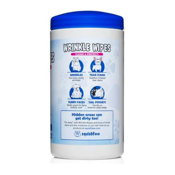 Squishface Cleaning & Protecting Wrinkle Wipes For Dogs (80 wipes) - Pet Wipes 3