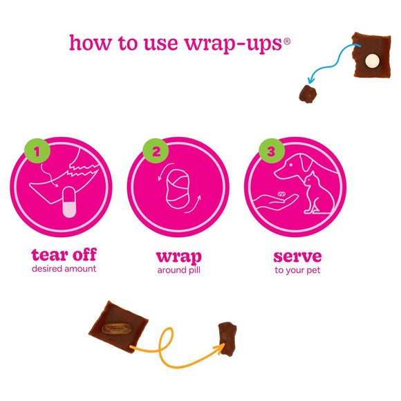 Stashios Wrap-Ups Bacon Cheeseburger Flavor Pill Wrapper for Dogs & Cats (2 oz)