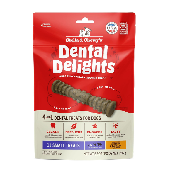 Stella & Chewy’s Dental Delights 4-in-1 Dental Treats for Dogs - Small / 11 ct - Dog Dental Chews & Treats 10
